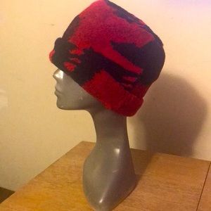Hand Made Fleece Wolf Silhouette Winter Hat